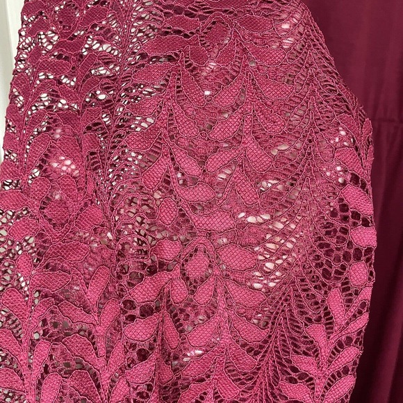 EXLURA Women’s Lace Sleeve Mini Dress Ruffle High Neck Dress Flowy Wedding Guest - Picture 4 of 13